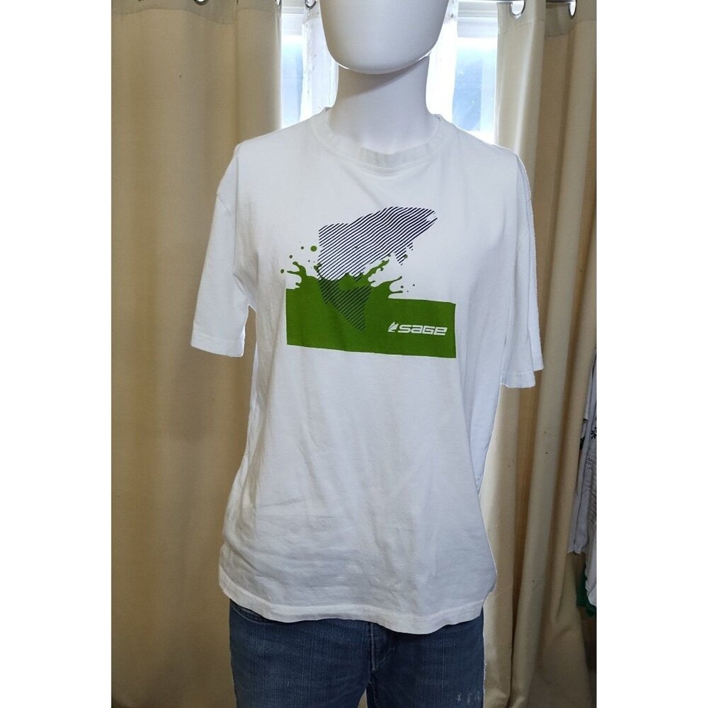 Mens Sage Short Sleeve Cotton T Shirt L